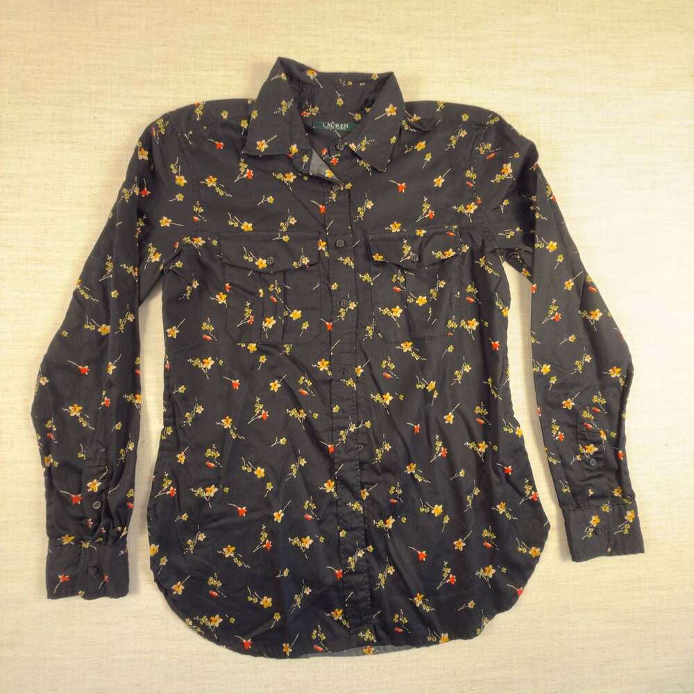Lauren Ralph Lauren Women's Floral Button-Down Shirt Size M